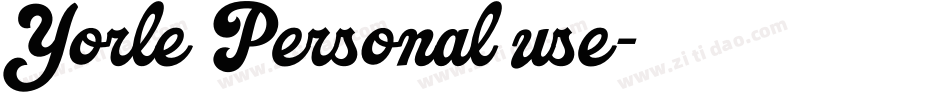 Yorle Personal use字体转换